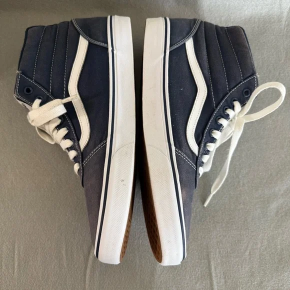 Vans Off The Wall Sk8 Hi Dark Blue Skateboard High Top Shoes Men’s Size 11.5 - Picture 2 of 10